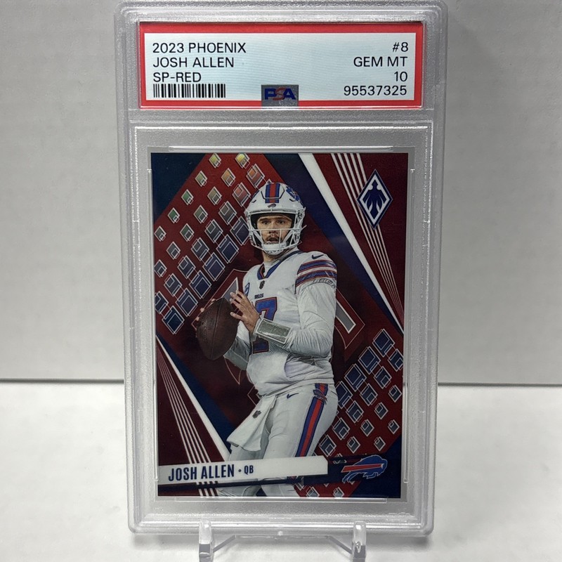 2023 PHOENIX JOSH ALLEN #8 RED PRIZM /199 SP - PSA 10