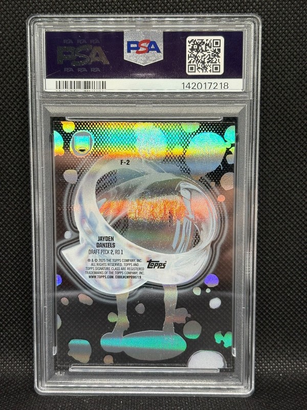 2024 Topps Signature Class Fluidity Jayden Daniels RC Rookie PSA 10 GEM MT #F2 view 2