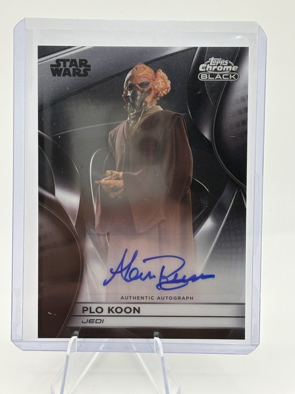 2025 Topps Star Wars Smugglers Outpost Plo Koon Chrome Black Auto #CB-RUS