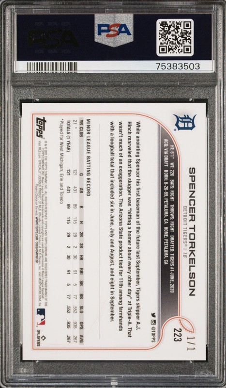 2022 Topps Chrome Ben Baller Sp-Superfractor 1/1 view 2