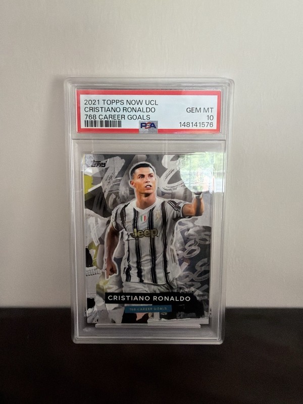 2021 Topps Now UEFA Champions League Cristiano Ronaldo 768 Career Goals PSA 10🔥