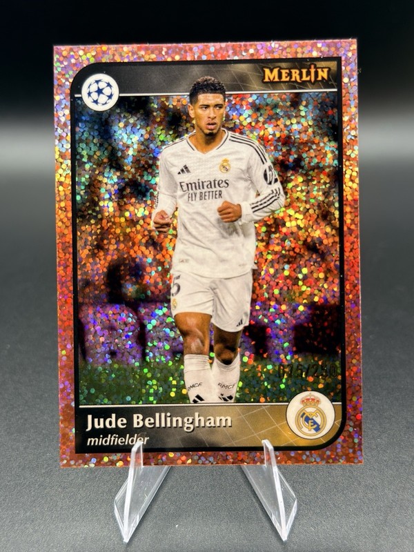 Jude Bellingham 2024-25 Topps Merlin Rose Gold Speckle Refractor Base /250 #5