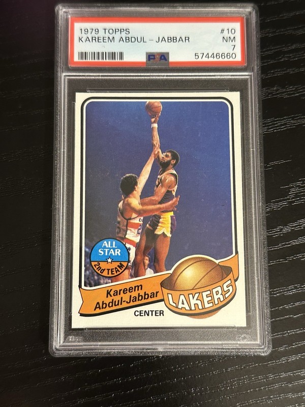 1979-80 Topps Kareem Abdul-Jabbar PSA 7 Great Centering #10 Los Angeles Lakers
