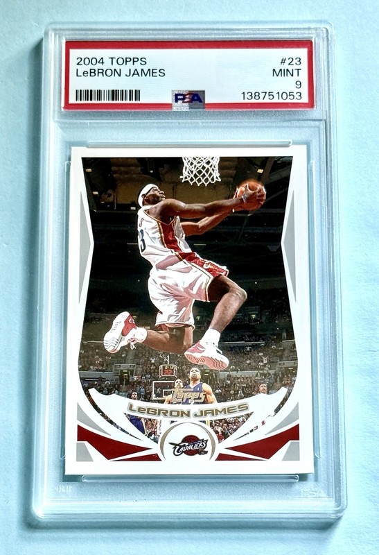 2004 Topps LeBRON JAMES #23 CAVALIERS LAKERS PSA 9 MINT