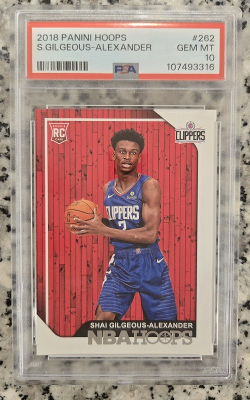 Shai Gilgeous-Alexander - 2018 Panini Hoops Rookie RC Base GEM MT PSA 10 | #262
