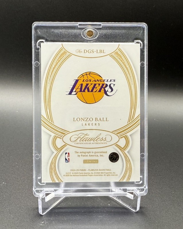 2024-25 Panini Flawless Lonzo Ball Draft Gem Signatures Auto Gold /10 #DGS-LBL view 2
