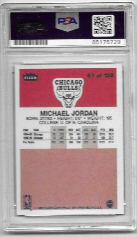 Robert Oneill SIGNED 1986-87 Michael Jordan rp RC Autograph PSA GEM MINT 10 Auto view 2
