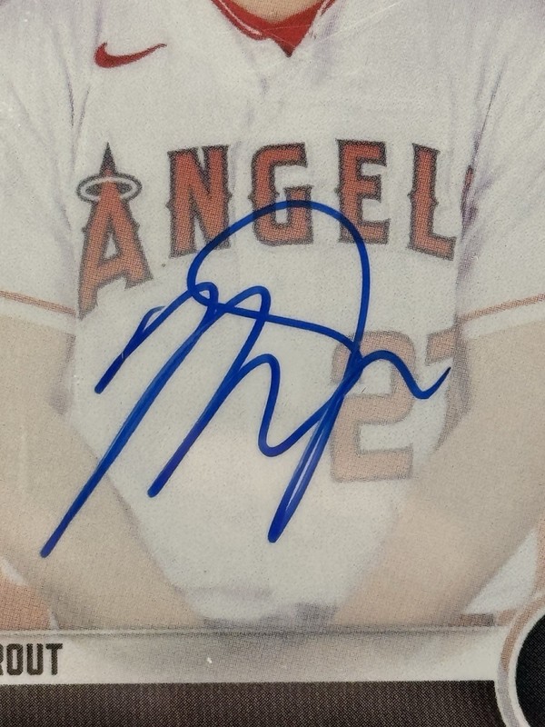 2021 Topps Now Road to Opening Day Mike Trout #OD-167 Red /10 On-Card Auto RARE view 2