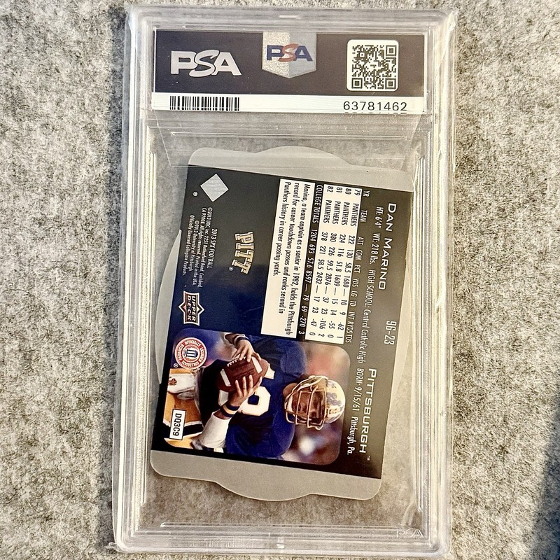 PSA GEM MT 10 - 2013 SPx DAN MARINO #96-23 - HOF QB Pittsburgh - SPx Football UD view 2