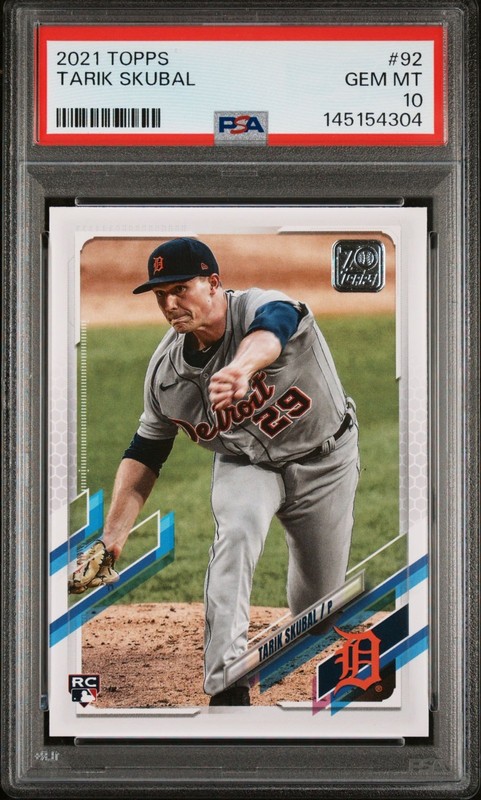 Tarik Skubal 2021 Topps #92 Rookie Card PSA 10