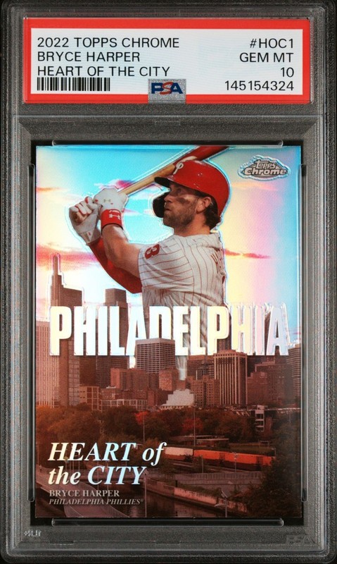 Bryce Harper 2022 Topps Chrome Heart of the City #HOC-1 PSA 10