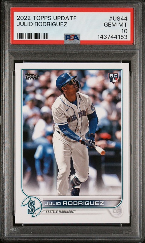 Julio Rodriguez 2022 Topps Update #US44 Rookie Card PSA 10