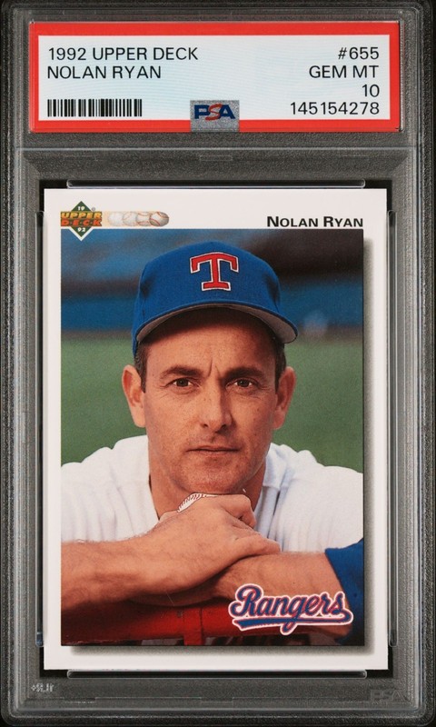 Nolan Ryan 1992 Upper Deck #655 PSA 10