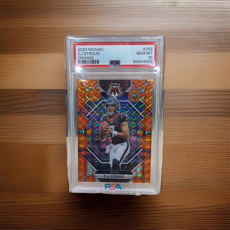 2023 Mosaic Rookies C.J. Stroud #292 Orange Mosaic Prizm /199 (RC) PSA 10 Pop 10