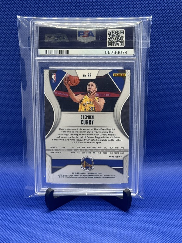 2019-20 PANINI PRIZM BASKETBALL #98 STEPHEN CURRY RED ICE PSA 10 view 2