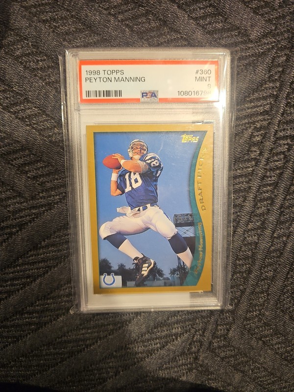 1998 Topps #360 Peyton Manning RC Rookie PSA 9 GEM MINT HOF Colts Broncos