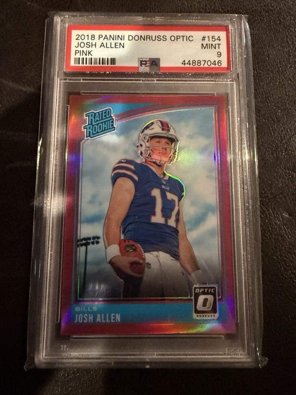 2018 Panini Donruss Optic Pink Josh Allen 154 PSA 9 Rated Rookie