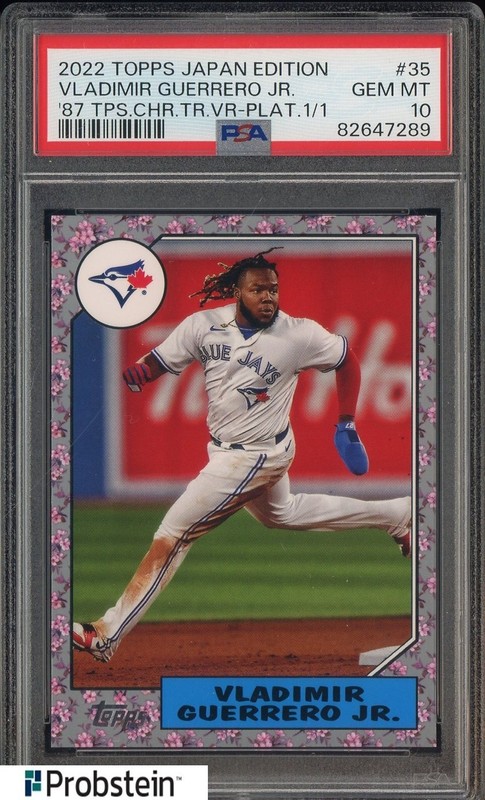 2022 Topps Japan Edition '87 Chrome Platinum #35 Vladimir Guerrero Jr 1/1 PSA 10