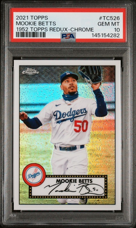 Mookie Betts 2021 Topps Chrome 1952 Topps Redux #TC52-6 PSA 10