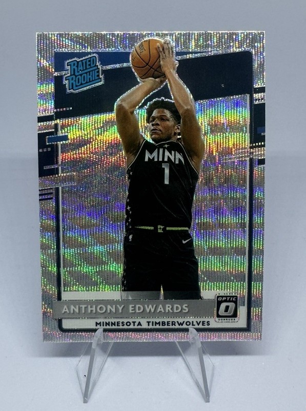 2020-21 Panini Donruss Optic - Rated Rookie Anthony Edwards #151 Wave Prizm (RC)