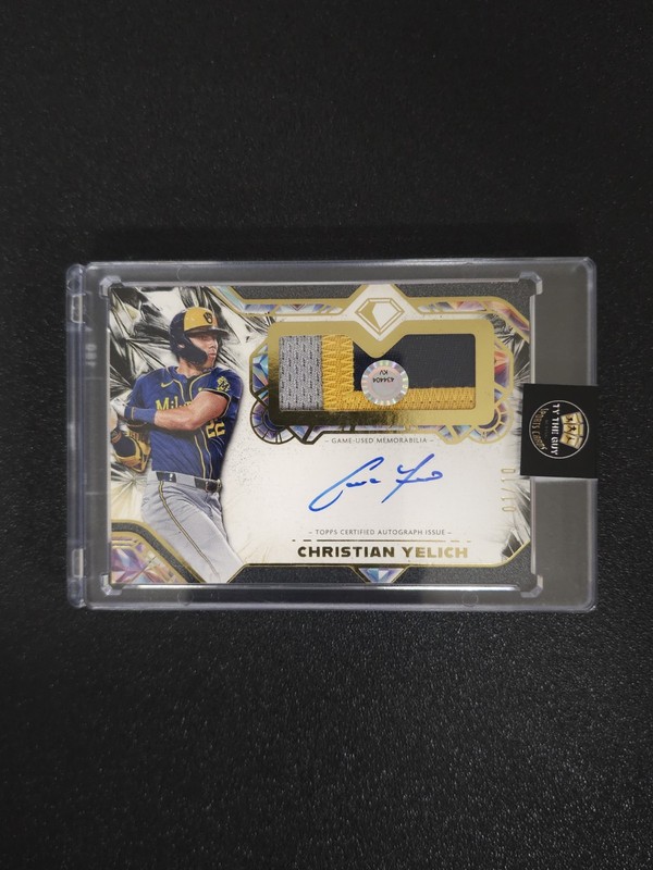 2025 Topps Diamond Icons Christian Yelich GAME-USED JUMBO PATCH AUTO /25