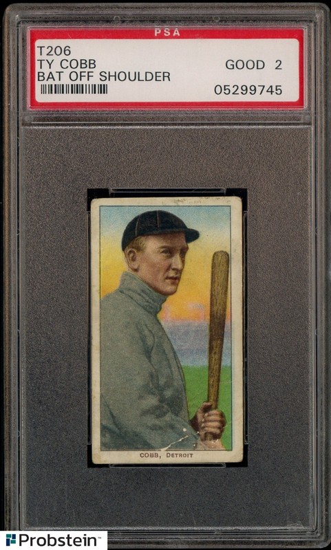 T206 Ty Cobb HOF Bat Off Shoulder Detroit PSA 2 GOOD