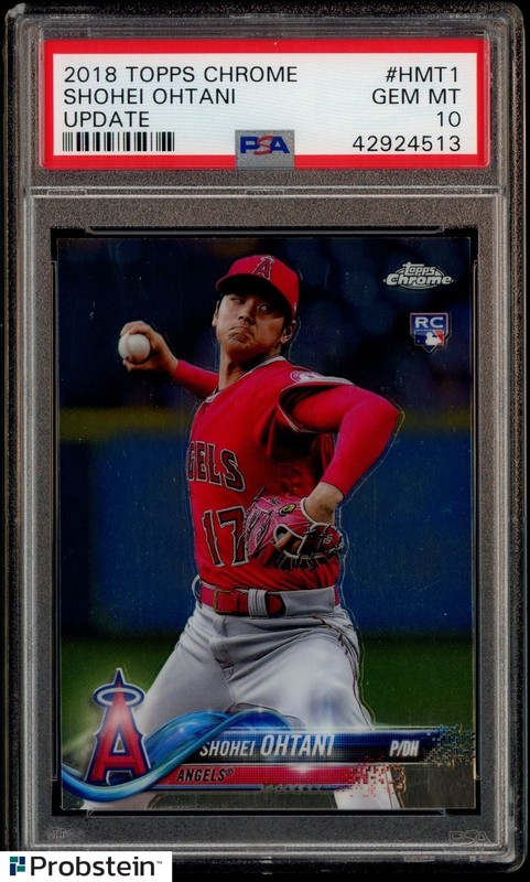 2018 Topps Chrome Update #HMT1 Shohei Ohtani Angels RC Rookie PSA 10 GEM MINT