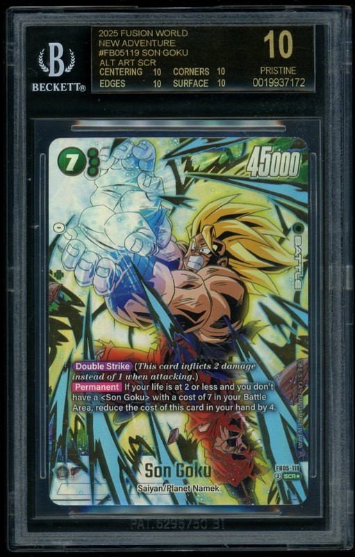 2025 Fusion World New Adventure Son Goku ALT ART SCR BGS 10 BLACK LABEL POP 21