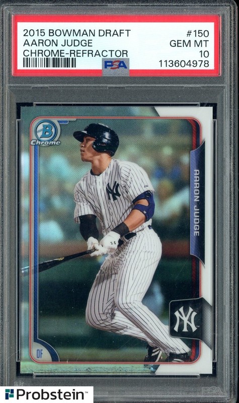 2015 Bowman Chrome Refractor #150 Aaron Judge Yankees RC Rookie PSA 10