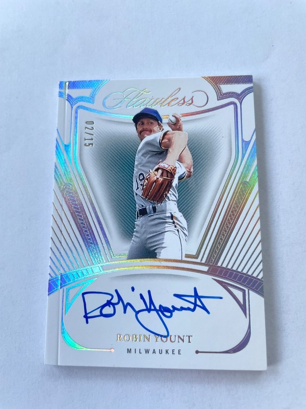 2024 Panini Flawless Baseball Robin Yount Flawless  Auto #/15 Brewers HOF 🔥