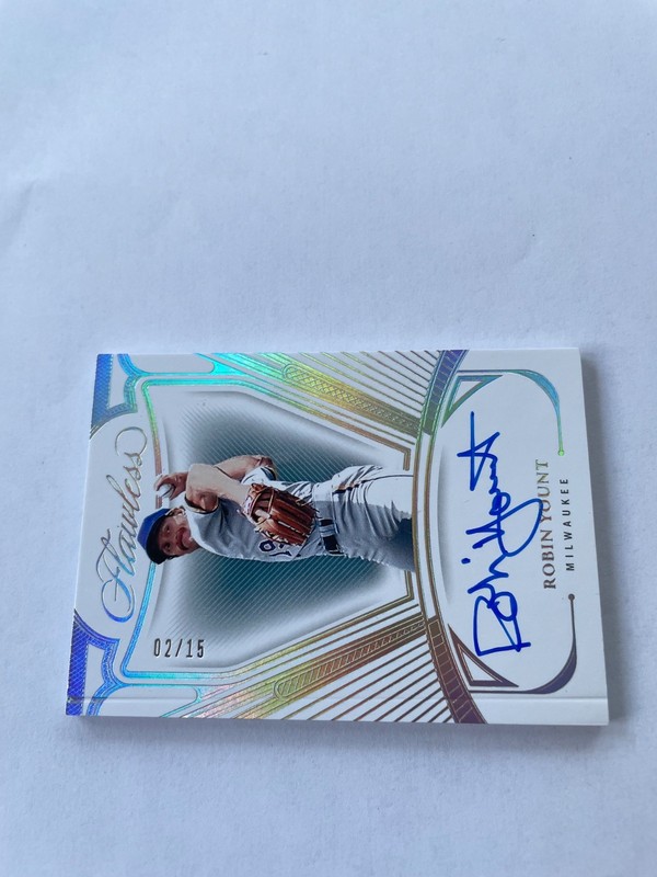 2024 Panini Flawless Baseball Robin Yount Flawless  Auto #/15 Brewers HOF 🔥 view 2