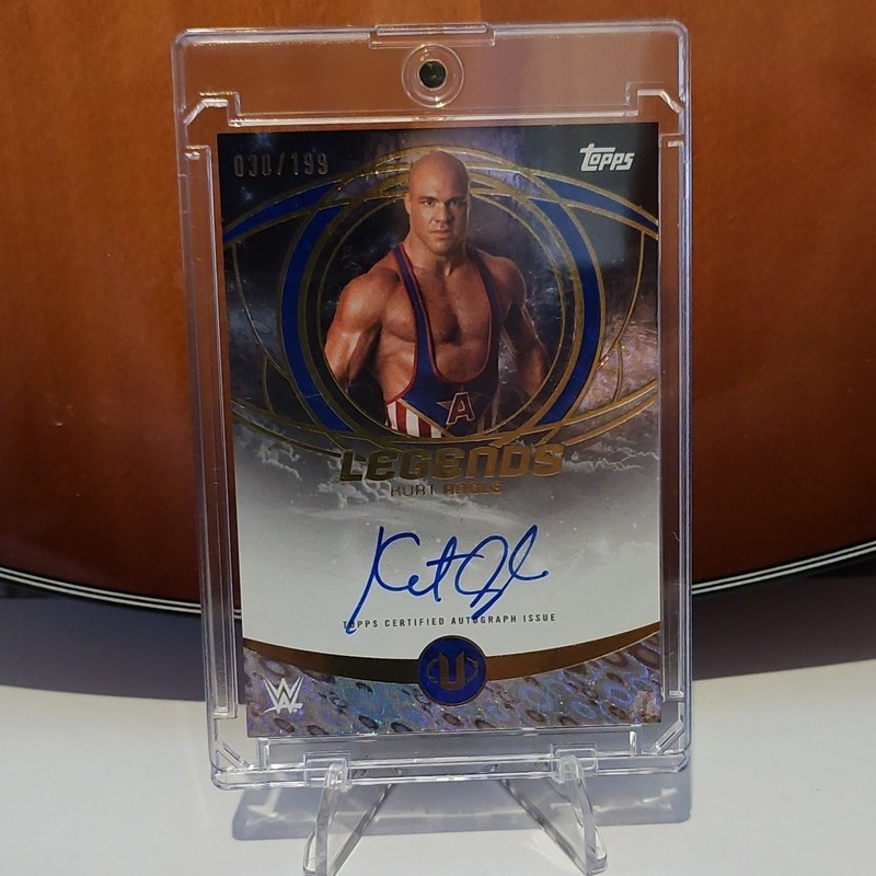 Topps Universe WWE Blue Pulse Autograph Kurt Angle Legends #LGA-KUA /199