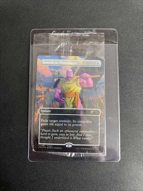 Magic the Gathering Thanos MTG CON Promo Swords Plowshares Marvel PSA PROMO