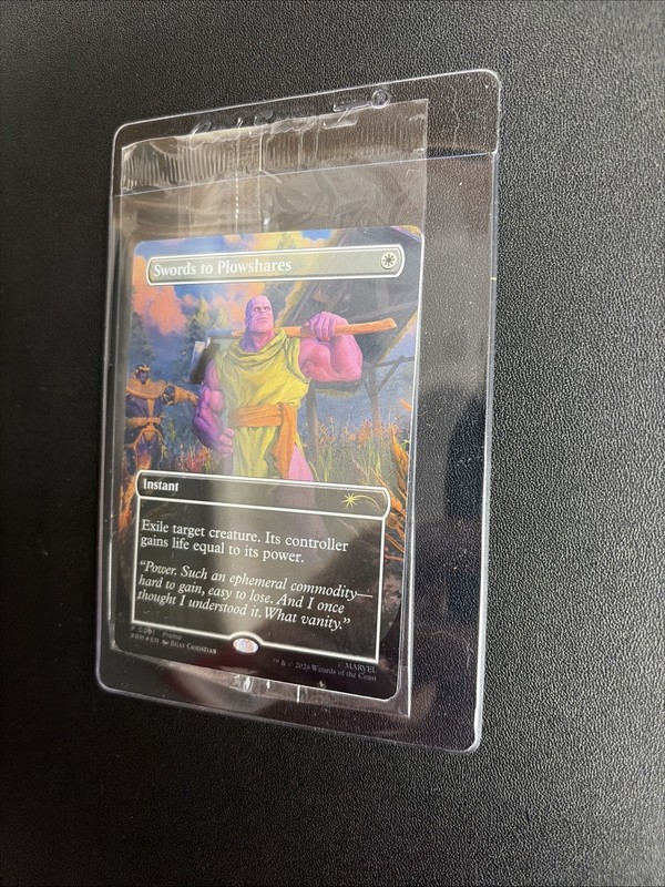 Magic the Gathering Thanos MTG CON Promo Swords Plowshares Marvel PSA PROMO view 2