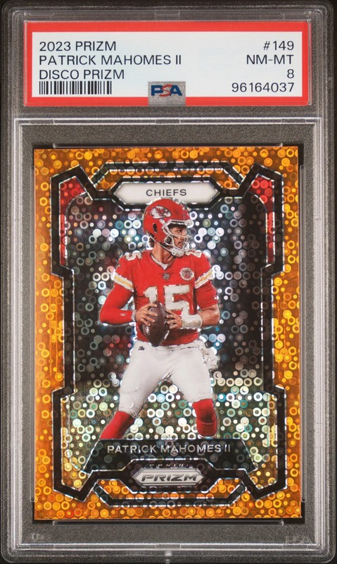 2023 Panini Prizm Patrick Mahomes II #149 Disco PSA 8