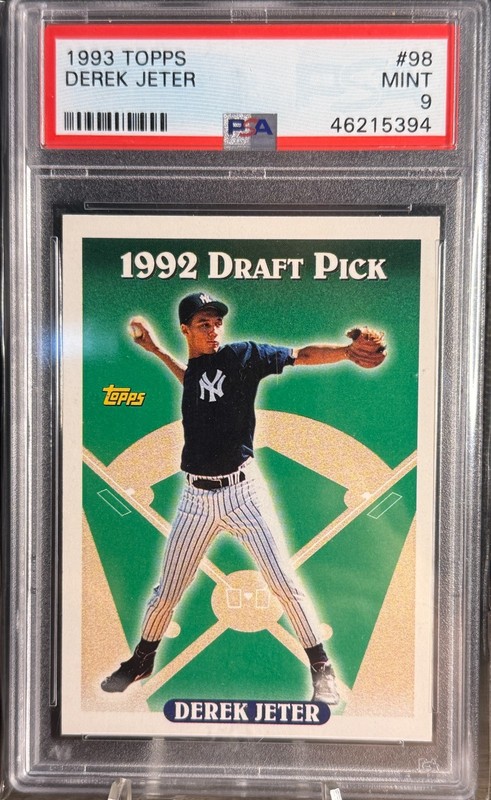 1993 TOPPS - DEREK JETER #98 ROOKIE CARD (RC) - PSA 9 MINT