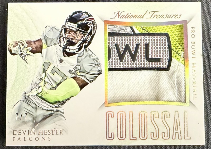 2015 Devin Hester National Treasures Colossal Game Used Pro Bowl 4CLR Patch 7/7