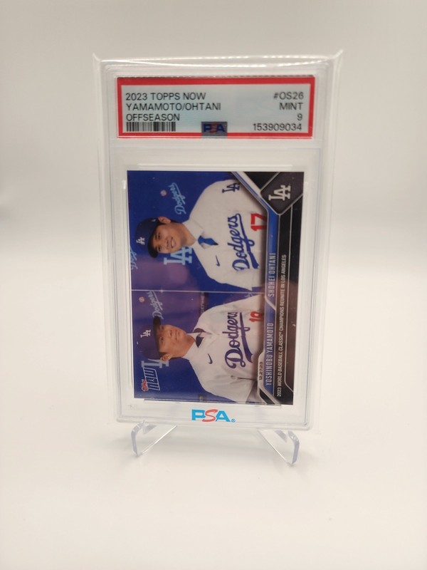 2023 Topps Now Yoshinobu Yamamoto Shohei Ohtani #OS-26 Dodgers PSA 9