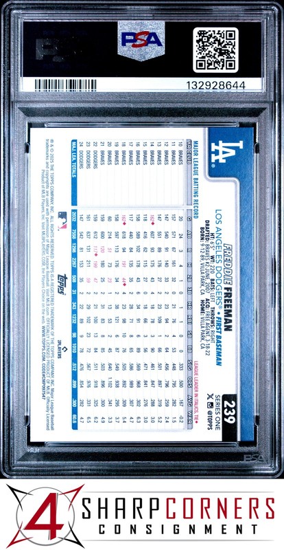 2025 TOPPS #239 FREDDIE FREEMAN PSA 10 view 2