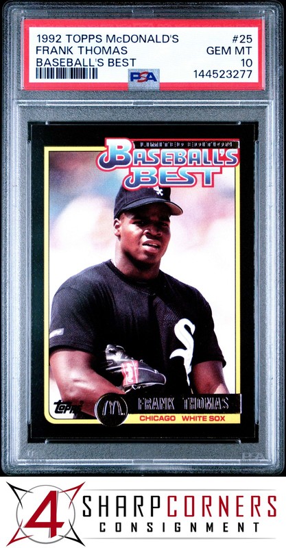 1992 TOPPS McDONALD'S BASEBALL'S BEST #25 FRANK THOMAS HOF PSA 10