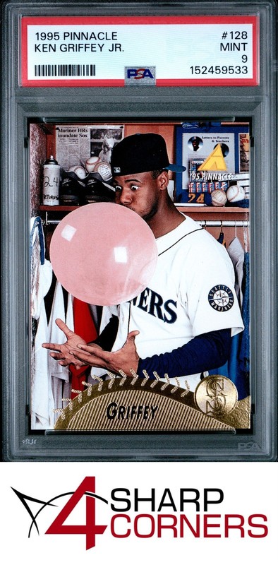 1995 PINNACLE #128 KEN GRIFFEY JR. MARINERS HOF GIANT BUBBLE PSA 9