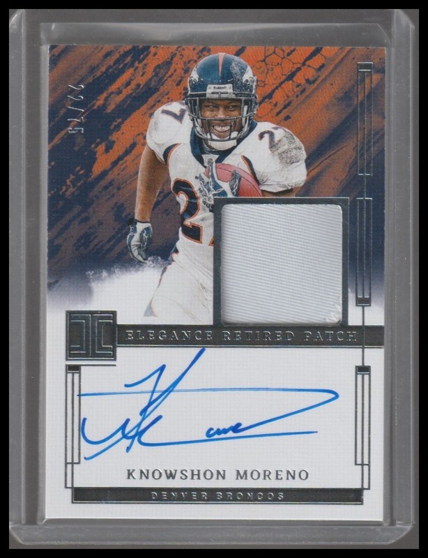2024 Panini Impeccable Knowshon Moreno Elegance Retired Patch Autos #/75