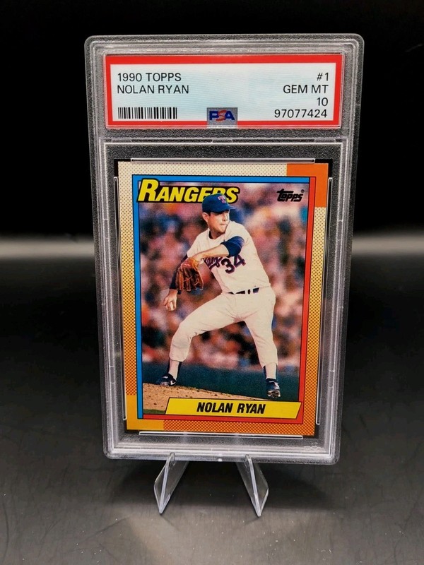 🔥 1990 TOPPS - #1 NOLAN RYAN - TEXAS RANGERS (HOF) - PSA 10 🔥