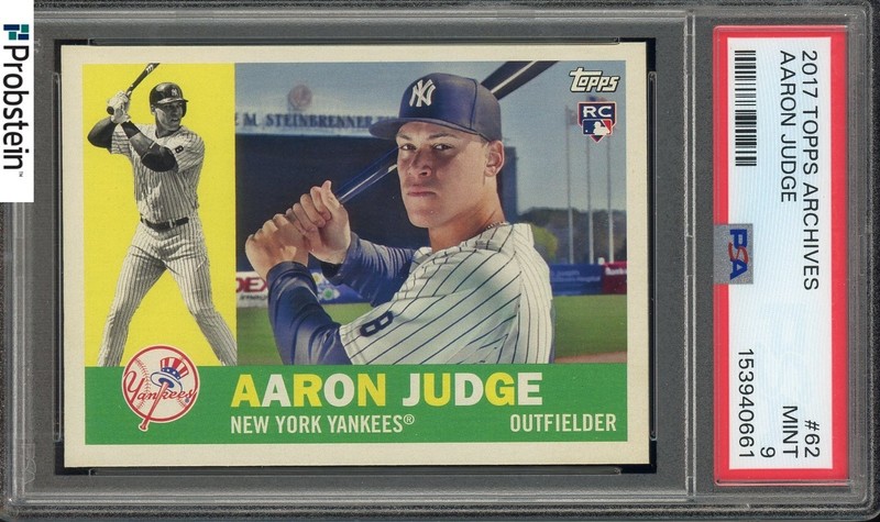 2017 Topps Archives #62 Aaron Judge New York Yankees RC Rookie PSA 9 MINT