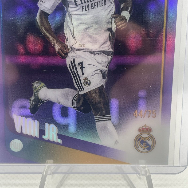 2025-26 Topps Chrome UCL Vinicius Jr /75 Real Madrid Brazil UCC SSP view 2