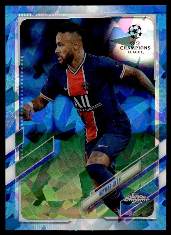 2020 Topps Chrome UEFA Champions League Blue Sapphire Neymar Jr Paris