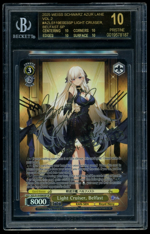 Weiss Schwarz Light Cruiser Azur Lane Vol.2 Belfast SP BGS 10 Black Label-POP 1