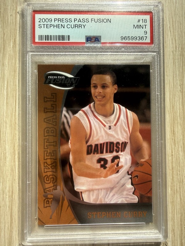 2009 Press Pass Fusion Stephen Curry #18 RC Rookie Card PSA 9 Davidson Warriors