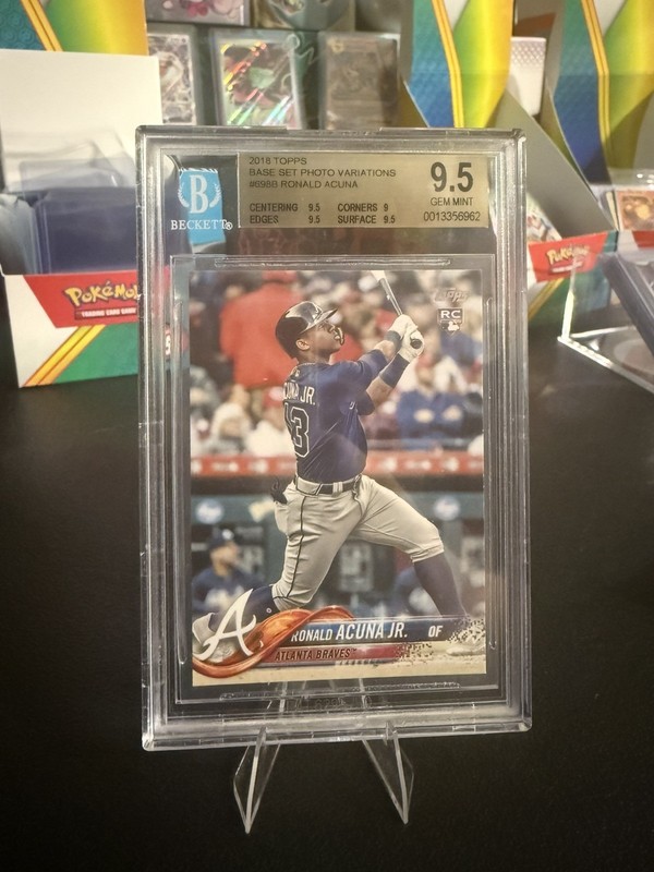2018 Topps Ronald Acuna Jr. RC Rookie VAR #698c Braves PSA 10 GEM MINT