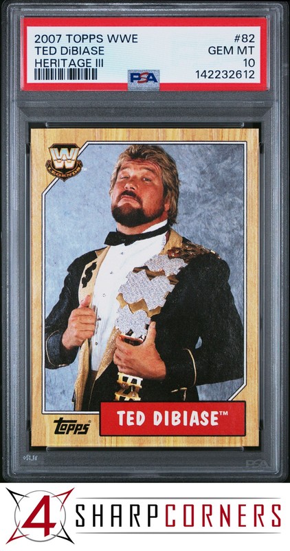 2007 TOPPS WWE HERITAGE III #82 TED DiBIASE HOF PSA 10